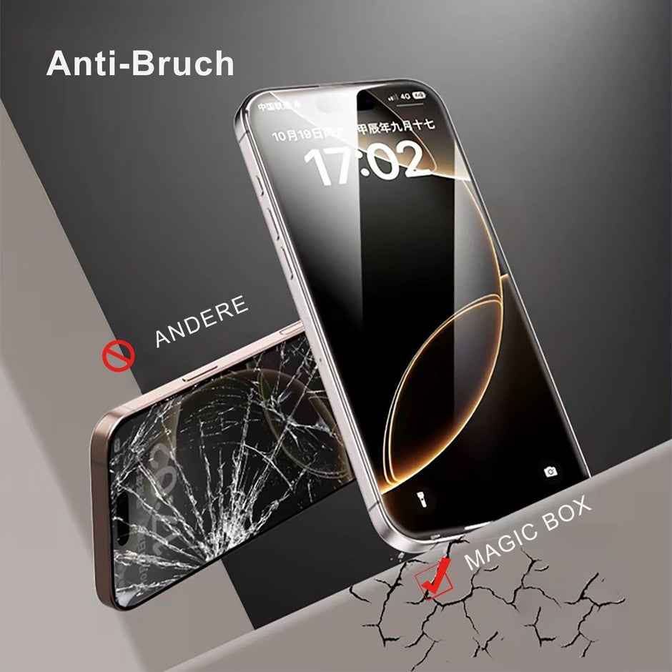 iPhone 17 Pro Max Schutzglas / Panzerfolie – 9H Displayschutz mit Anbringhilfe